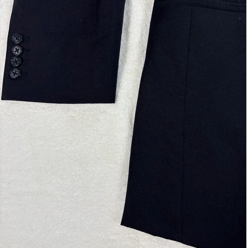 Larry Malkani Blazer Mens 42 Navy Blue Hand Tailored 3-Button Suit Jacket Preppy